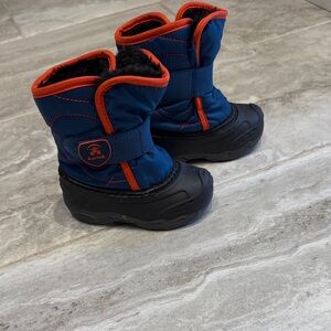 Kamik Kids' Navy and Black Snow Boots with Red Trim